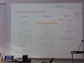 Vorstellung der standardisierten, handlungsorientierten Inhalte und den strukturellen Aufbau der verschiedenen Module des Praxishandbuches. Foto: NUA NRW